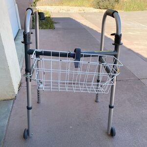 Gray Walker with White Basket